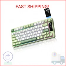 Womier DK75 75% Wireless Gaming Keyboard, RGB Backlit Creamy Keyboard with Media