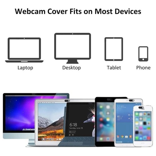 , 12-Pack Ultra Thin Web Camera Cover Slide for Laptop, PC, , 7777 - Photo 3/6