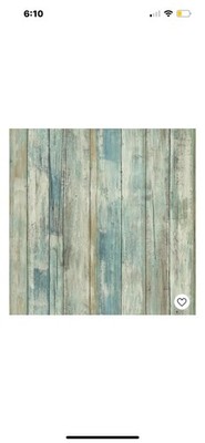 RoomMates RMK9052WP Blue Distressed Wood Peel and Stick Wall Decor Lot Of 3 Roll
