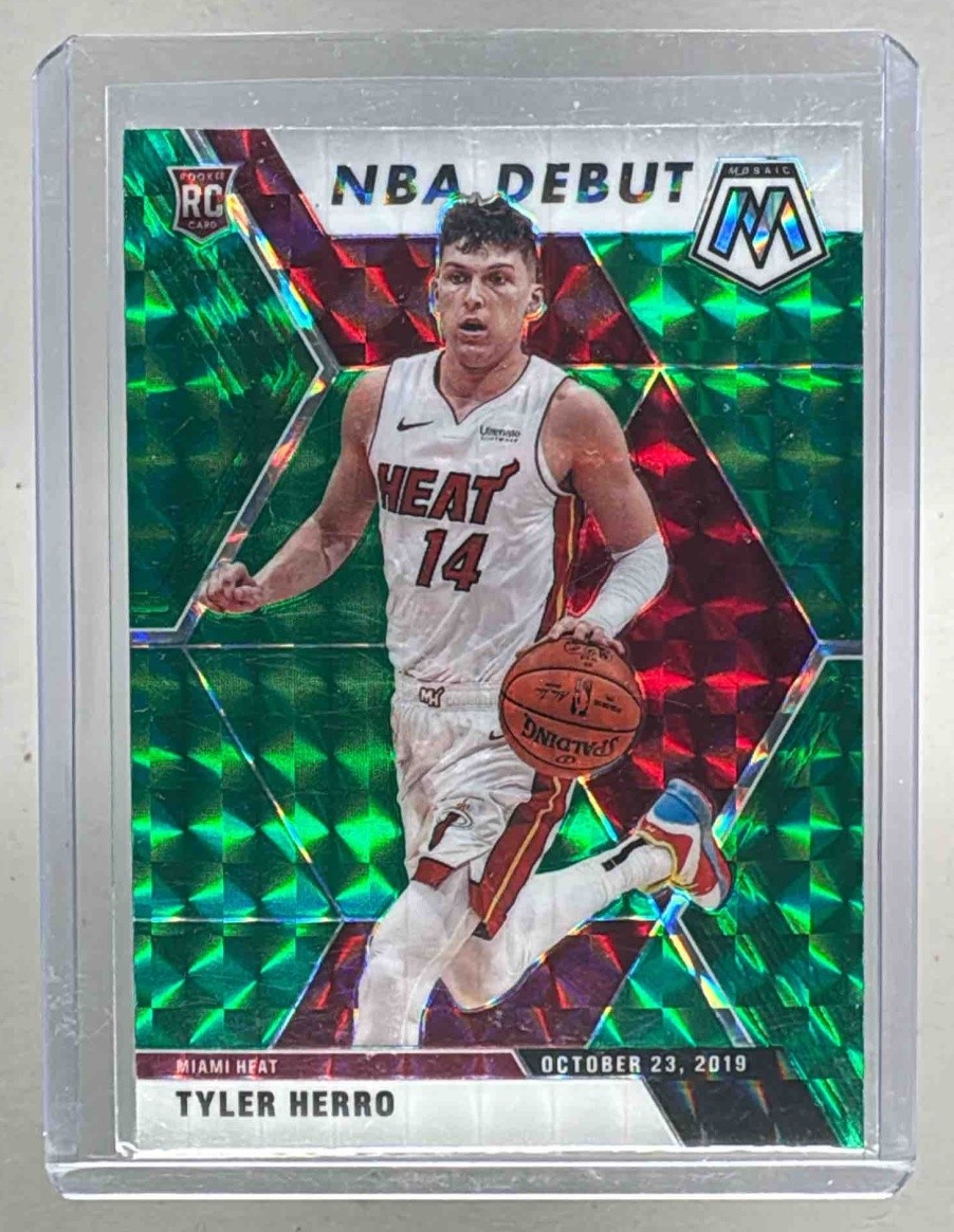 Tyler Herro 2019 Panini Mosaic #280 Green Rookie NBA Debut RC
