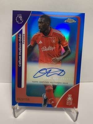 2026 Topps Chrome Premier League Callum Hudson-Odoi #CA-CHO Blue Auto /150