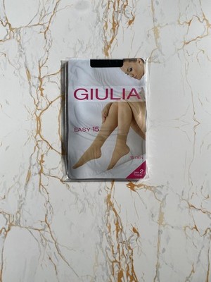 Giulia Easy 15 Nero Damen Strumpfsöckchen Top Qualität  2 Paare/Packg 15 DEN