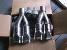 2 Nib Borla Exhaust Chrome Exhaust Tips With Adapters 20233 2 Nib Borla Exhaust Chrome Exhaust Tips With Adapters 20233
