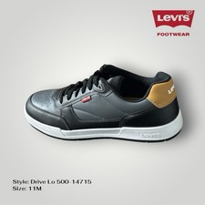Zapatillas deportivas Levi's Drive Lo CBL negras gris carbón para hombre talla 11M