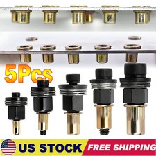 5Pcs Manual Rivet Nut Tool Adapter Carbon Steel Flat Head Threaded Insert Nuts