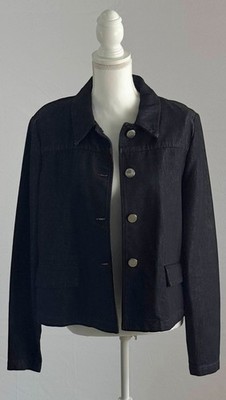 Emporio Armani Dark Wash Denim Jacket, Women's, Size IT 50  / US 14