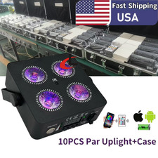 10PC Battery Wireless Led Uplight 4x18W 6in1 DMX Wedding Stage DJ Led Par Light