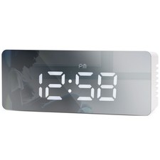 Image of Acctim Medina Digital Alarm Clock Crescendo Alarm Temperature LED Display White