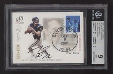 2001 Fleer Legacy ROOKIE POSTMARK Autograph /100 #95 Drew Brees RC BGS 9 AUTO 10