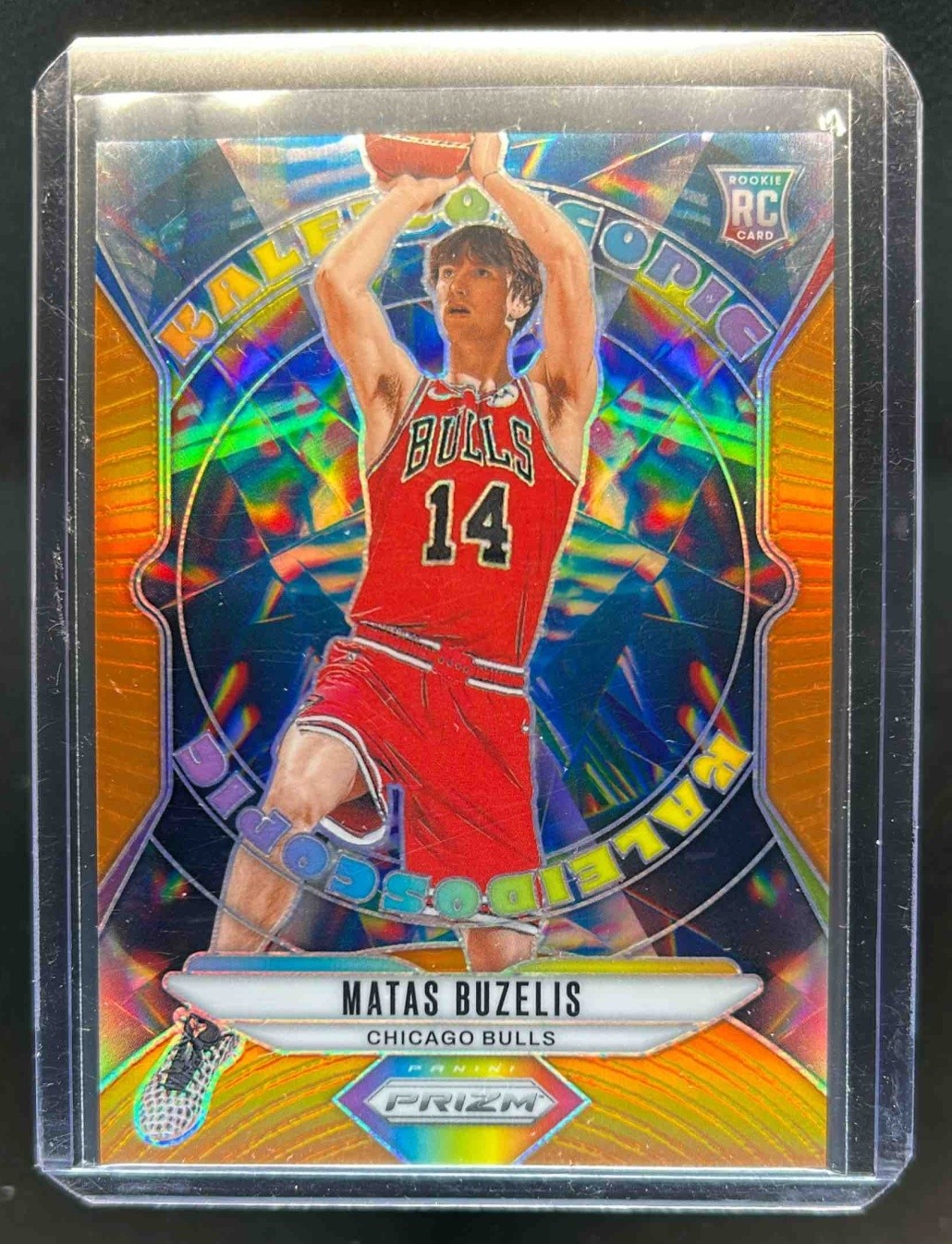 2024-25 Prizm Matas Buzelis Kaleidoscopic RC Orange #17/49 Bulls