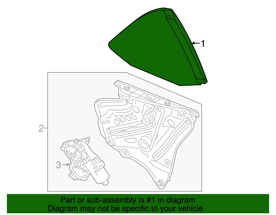 Cuarto de ventana lateral pasajero GM 22829814 genuino Foto 3 de 3