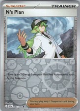 N's Plan #83/86 (Reverse Holo) (LP) SV: Black Bolt BLK Pokemon