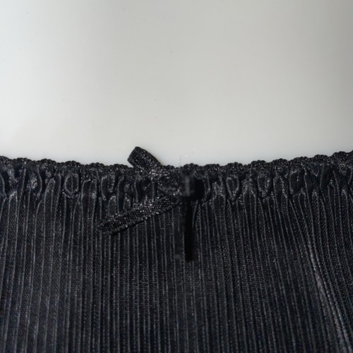 Vtg Classified Woman’s Sz XL Black Panties High cut Leg Accordion Pleats Stretch - Picture 4 of 9