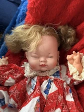 Vtg Nasco Nappy Baby Doll Sleeping Happy Twins 14” Cloth & Vinyl Floppy