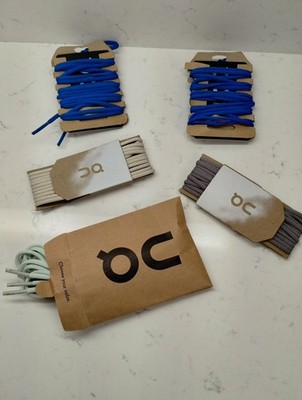On Cloud Replacement Sneakers Laces Blue White Gray Mint - NEW
