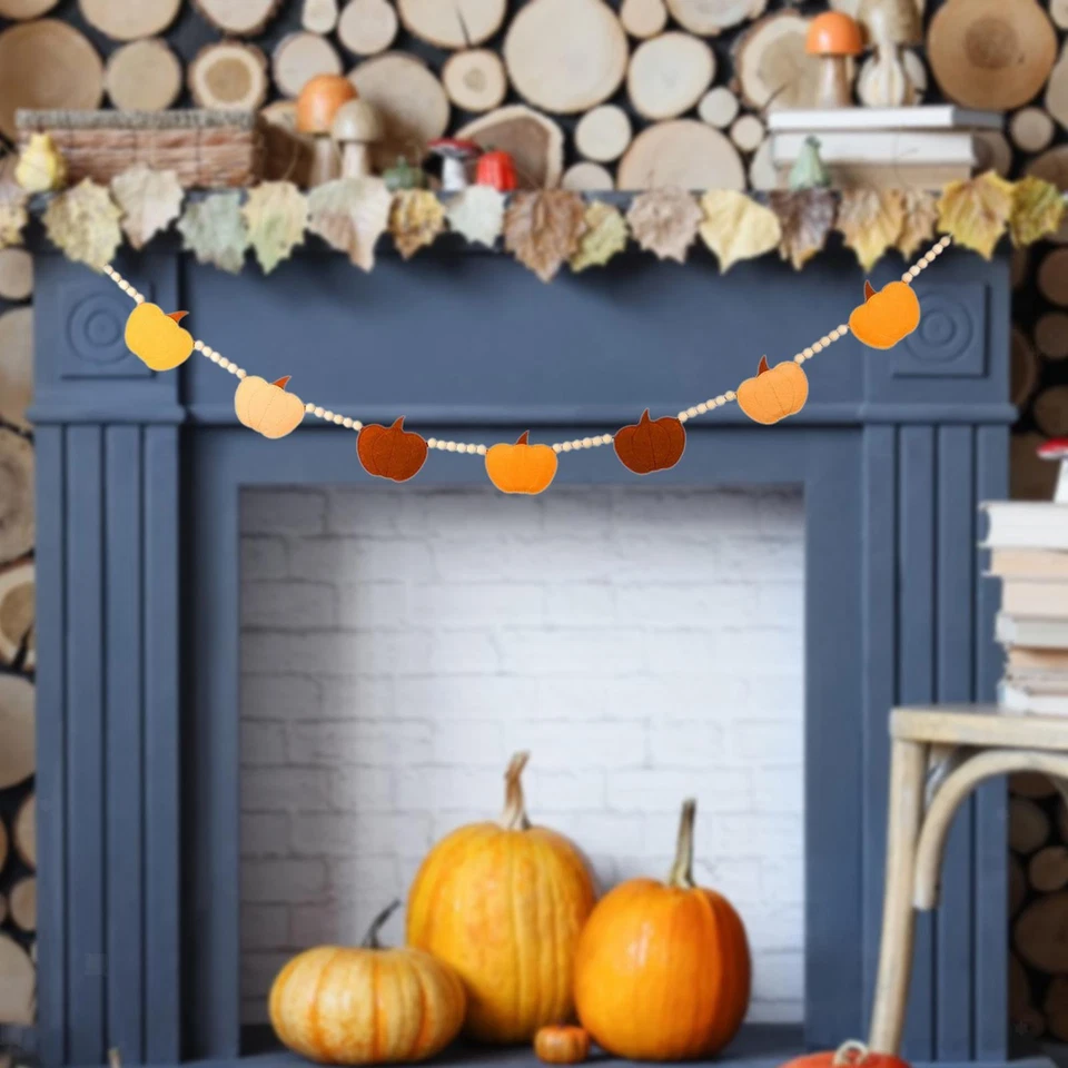 Banner de abóboras artesanato decoração de Ação de Graças para festa de Halloween chá de bebê - Imagem 3 de 4