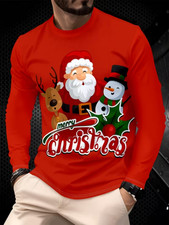 Unisex Ugly Christmas Sweater Santa Snowman Reindeer "Merry Christmas" Jumper