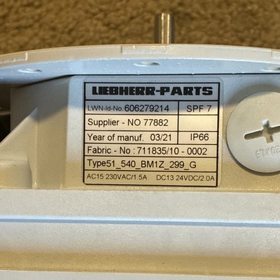 Liebherr Gear Cam Limitswitch 606279214 2021 SPF 7 2103-SLS0204891 IP66
