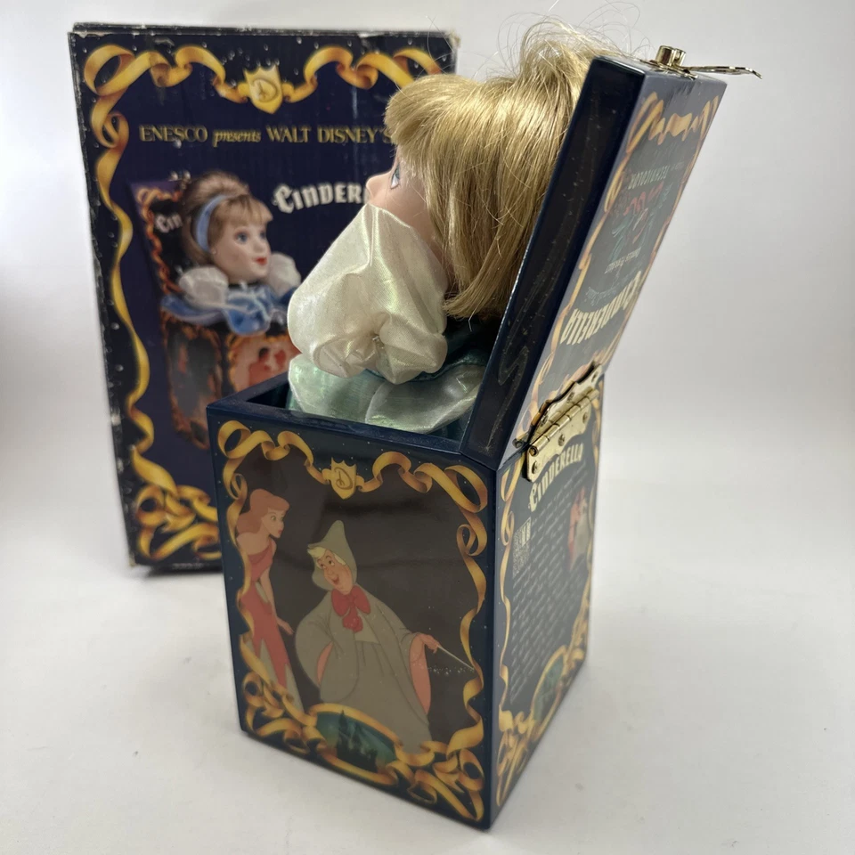 Jack-In-The-Box Musical Cenicienta Edición Limitada De Colección Enesco Disney En Caja Foto 4 de 4