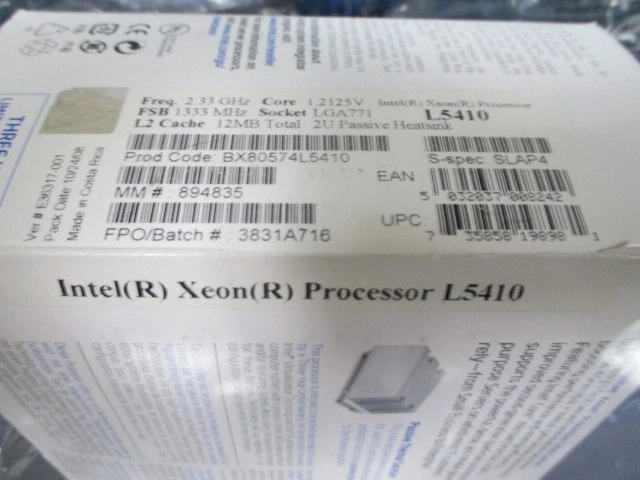 BX80574L5410 XEON 2.33 GHz 1.2125V CORE L5410 - Image 4 of 4