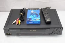 SONY SLV-779HF VHS VCR Video Cassette Player w/ Remote AV Cable Tested & Working