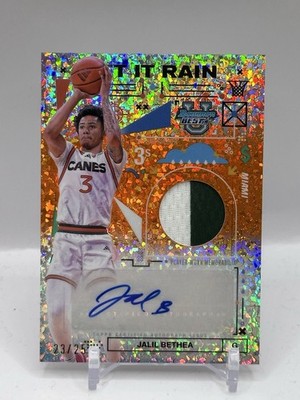 Jalil Bethea 2024 Bowman s Best University Let It Rain Orange Patch Auto 23/25