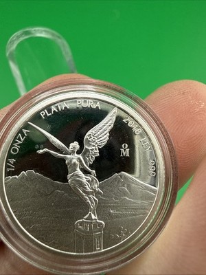 2018-Mo Mexico 1/4 onza oz .999 Fine Silver Proof Libertad