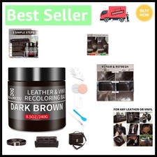 Comprehensive 8.5oz Leather Repair Kit - Dark Brown, Easy Scratch Remover