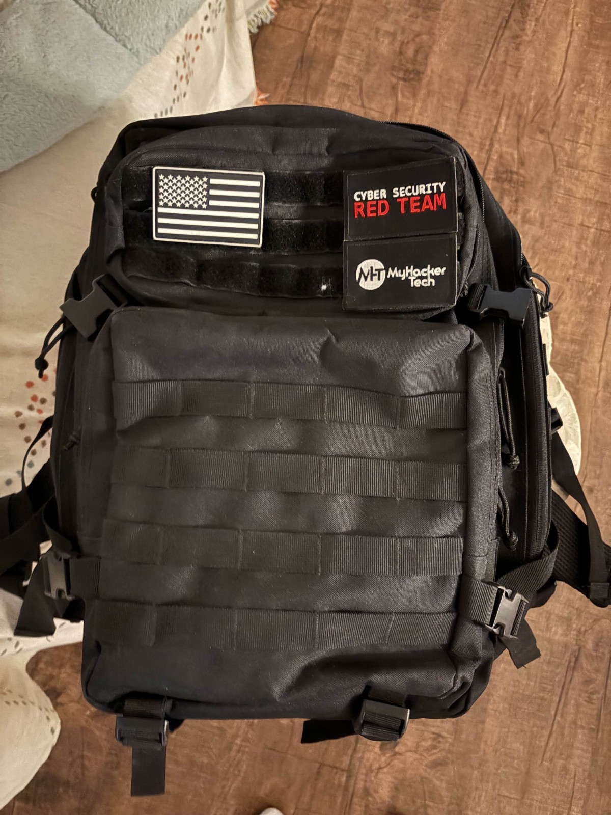 Hacker Backpack with container and patches - HEAV… - image 1