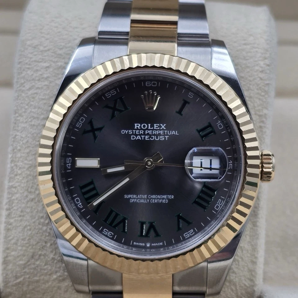 Rolex Datejust 2019 41 mm esfera Wimbledon dos tonos Oyster 126333 caja papeles Foto 2 de 4