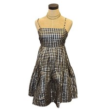 New J.CREW Factory Metallic Check Dress Women size 00 NWT J Crew J.crew