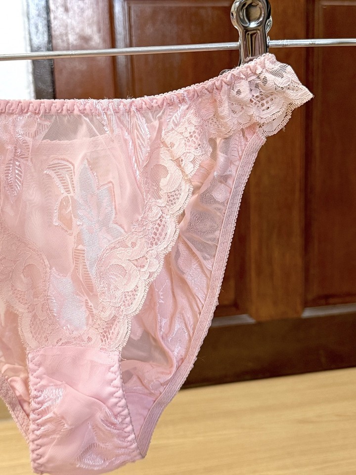 Victoria's Secret Polyester String Panty Sheer Nylon Lace Hi Cut VTG ...