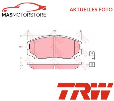 SATZ BREMSBELÄGE BREMSKLÖTZE VORNE TRW GDB3214 P FÜR PERODUA KEMBARA 1.3 DVVT