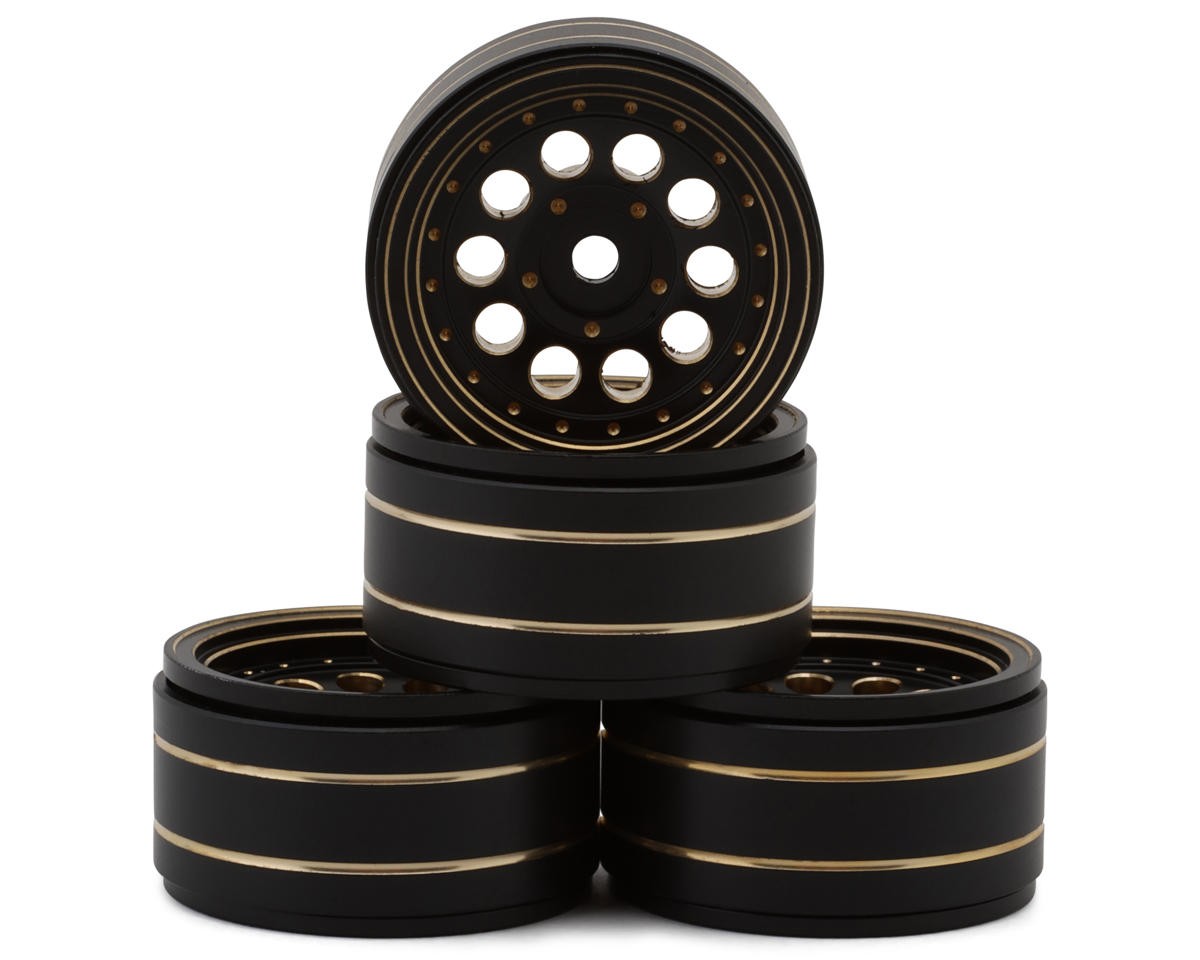 UDI RC Version "B" 10-Hole Brass Beadlock Wheels (Black) (4)