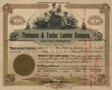 Thompson & Tucker Lumber Company 1912 Willard Houston Texas Douchette Trinity #