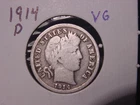 1914-D BARBER DIME VG ORIGINAL COIN POPULAR DATE PQ SHIPS FREE