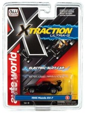 Auto World 1995 Mazda RX-7 Black XTRACTION Ultra G Slot Car HO New