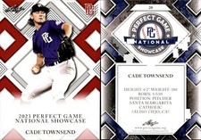 CADE TOWNSEND Rookie 2023 Leaf Perfect Game National Showcase RED PR20 #20