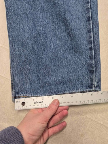 Levi's 550 Jeans Women's Blue Denim W48 L29 Repaired - Picture 11 of 18