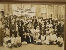 ANTIQUE BLACK & WHITE  PHOTOGRAPH VICTORIAN DENILIQUIN OLD BOYS GIRLS DRESS UP