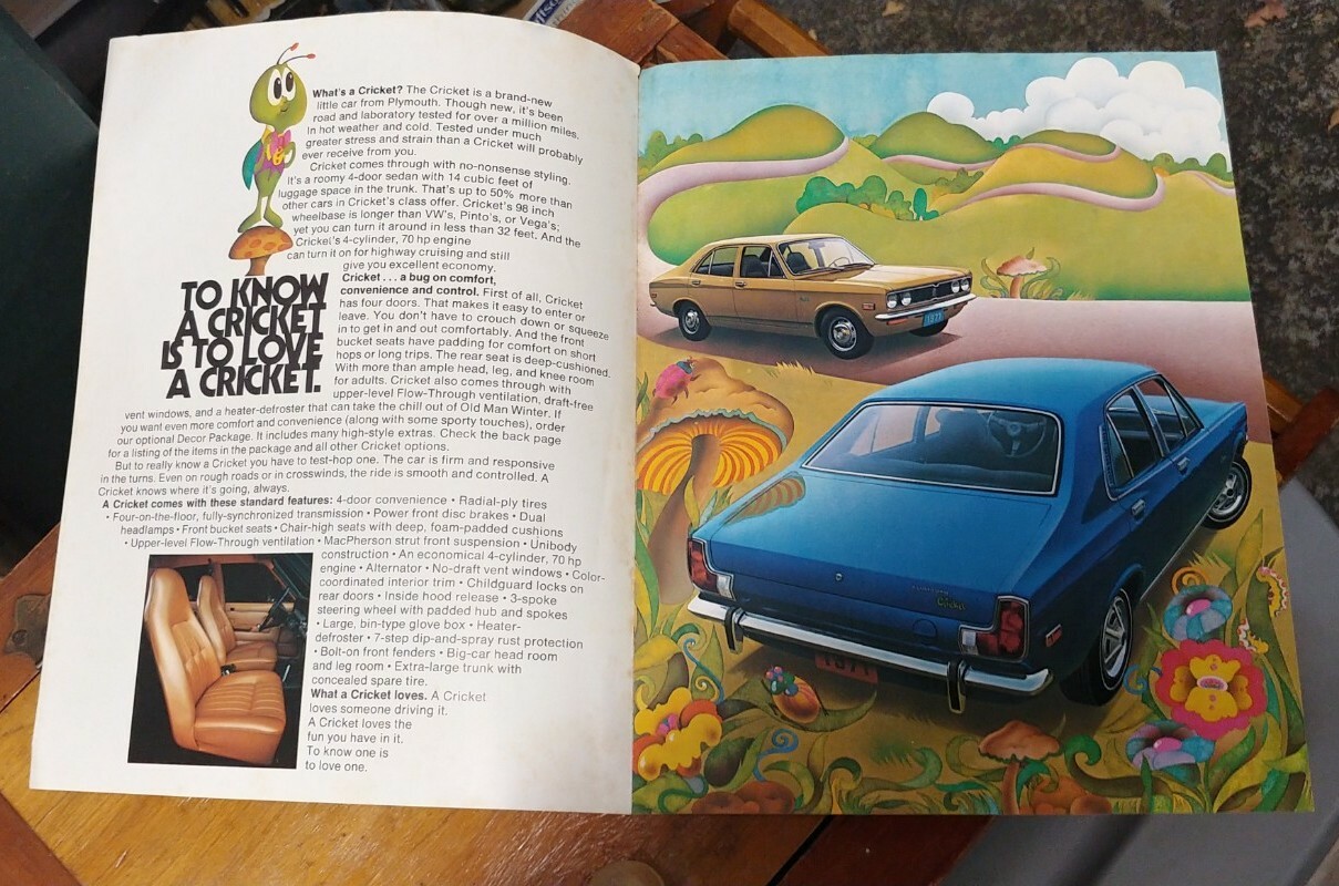 Original 1971 Plymouth Cricket Dealership Sales Brochure eBay