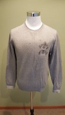 GUESS Jeans Men's Gray Crewneck Sweater with London Design size Large