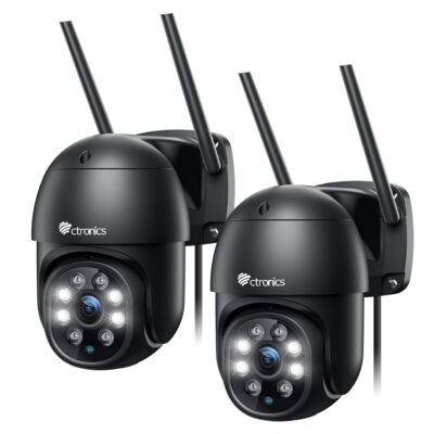 ctronics PTZ Überwachungskamera Aussen WLAN 1080P Kabellose WiFi IP Kamera Ou...