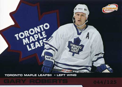 2002-03 Atomic RED #93 GARY ROBERTS - x/125 - Toronto Maple Leafs