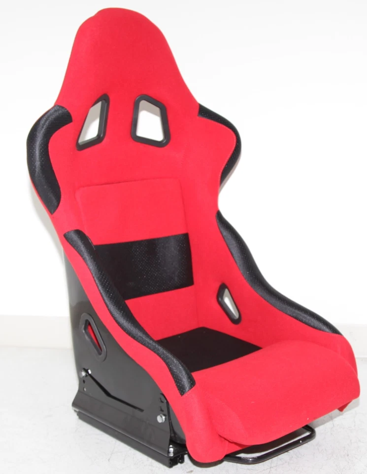 OPENBOX 2PCS Universal Racing Seats Fabric RED/BLACK Civic For Nissan Honda BMW Foto 2 de 4