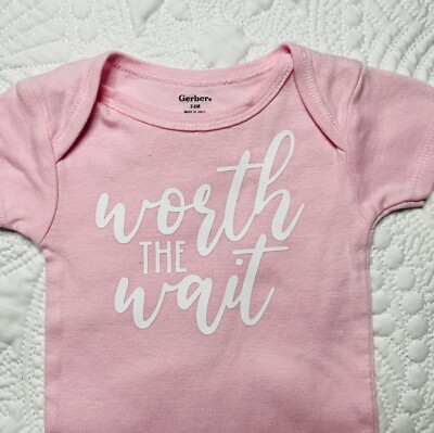 Worth the Wait-Custom Made Baby Girl Pink O nesie