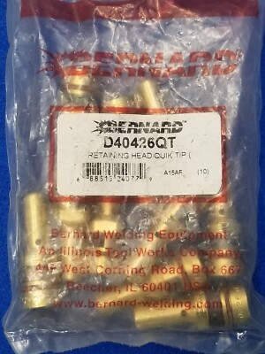10 Pack Bernard D40426QT Gas Diffuser, Retaining Head Quick Tip