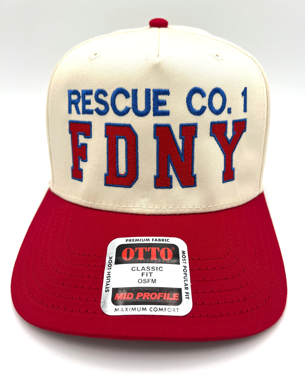 FDNY RESCUE CO 1 Cap Hat Snapback Custom Embroidery Fire
