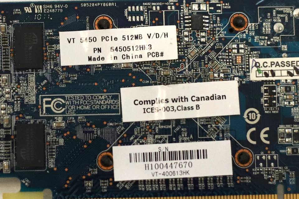 VisionTek 5450 512MB PCI-Express Graphics Card P/N: 5450512HK3 Tested Working - Image 4 of 4