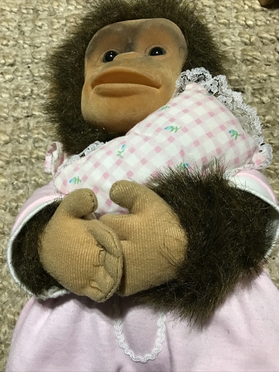 Vintage brown Monkey Plush With Outfit. 1994 Made By Hosung | eBay